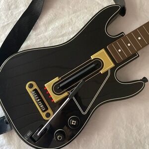 Guitar Hero Power Wireless Guitar HERO POWER Xbox 360 PS3 Black Gold‎ No Dongle
